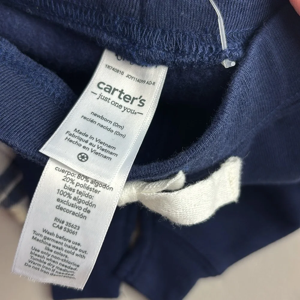 Carter's Plaid Jacket Sherpa Collar, Wolf Mountain Onesie and Navy Pants Set